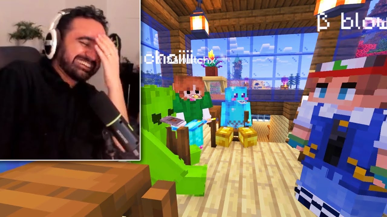Этот персонаж из Minecraft, выступающий стоя, задыхается.