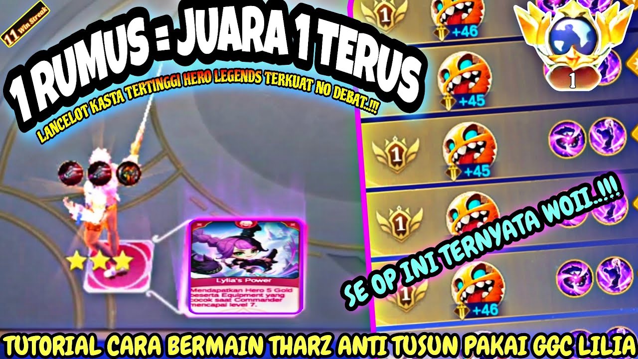1 RUMUS = JUARA 1 TERUS !!! TUTORIAL CARA BERMAIN THARZ PAKAI GGC LILIA DIJAMIN ANTI TUSUN - MCGG
