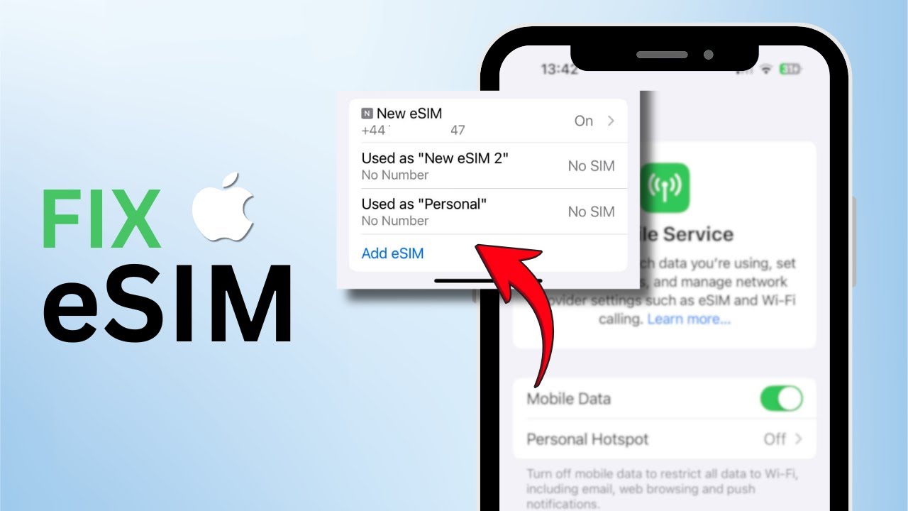 How To Fix eSIM Mobile Data Not Working on iPhone