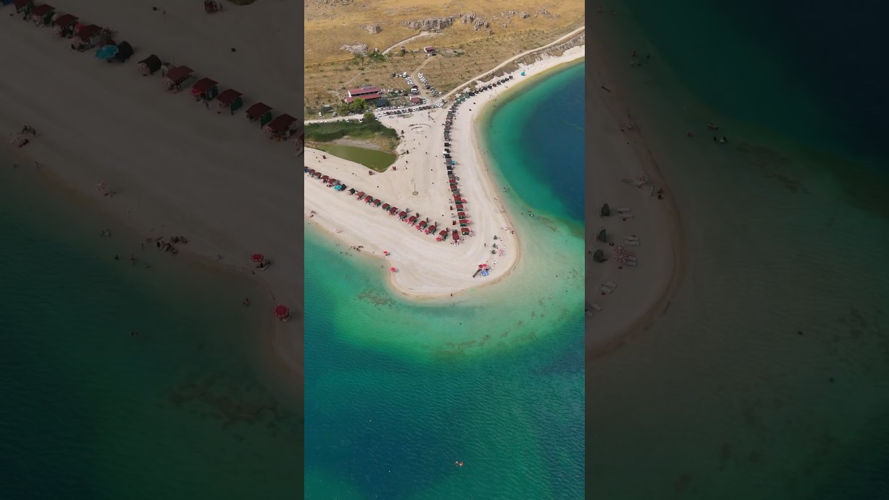 Maldivleri aratmayan Van &Ccedil;akıl Adası😳Van g&ouml;l&uuml;ndeki bembeyaz kumsaldan oluşuyor🤩#shorts