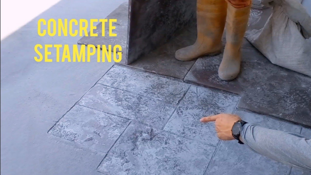 Cara membuat lantai Concrete motif batu . dengan cetakan. .