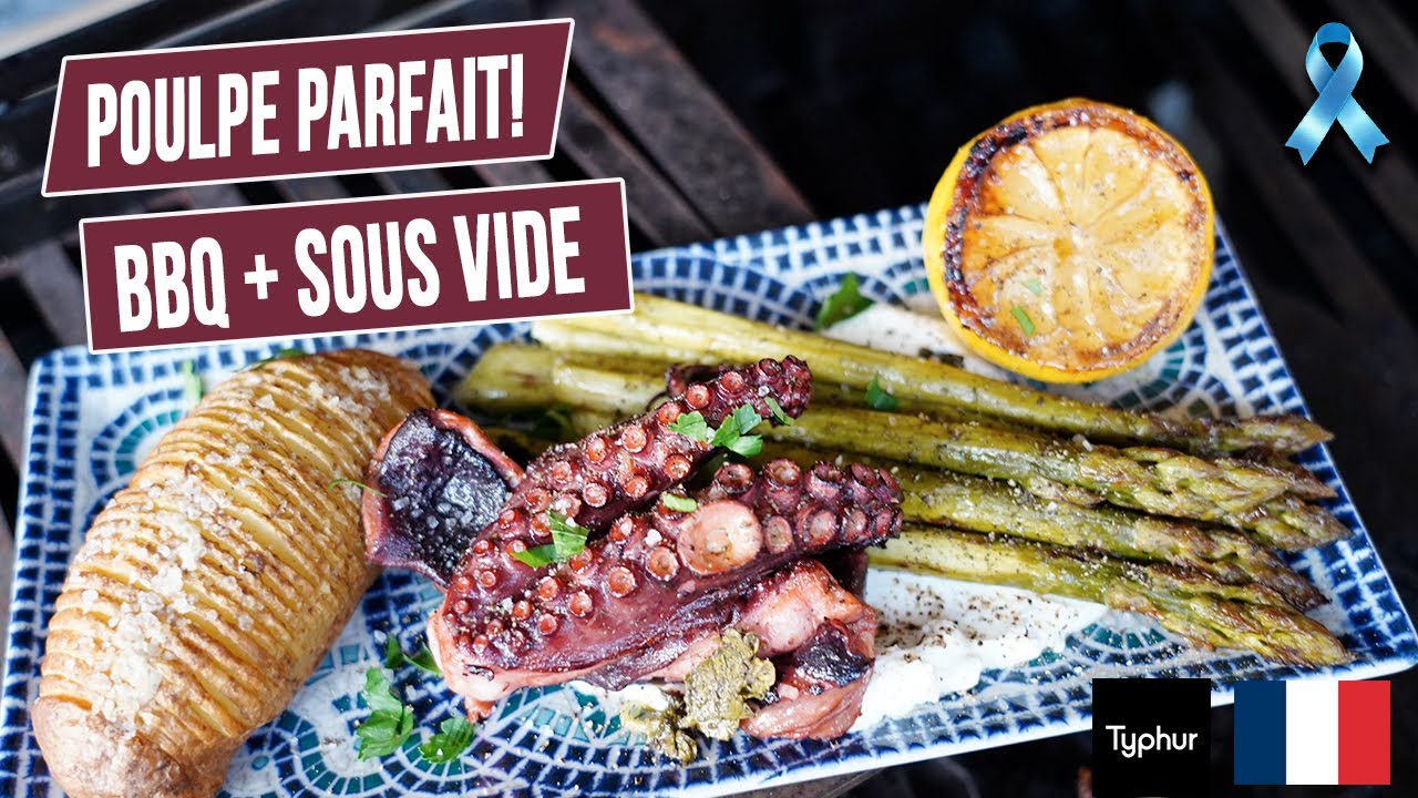 Poulpe fondant & grillé au BBQ 🐙🔥 | Recette grecque + cuisson sous-vide Typhur