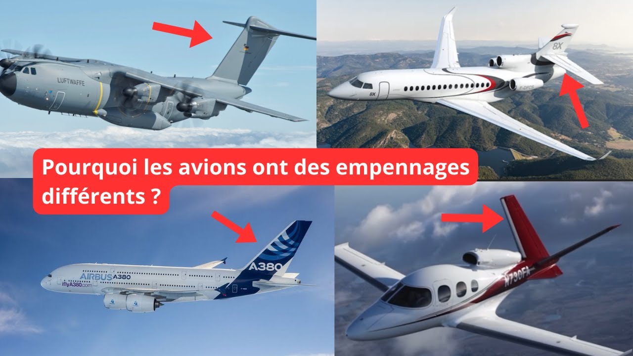 Quelles sont les  3 DIFFERENCES empennage conventionnel vs un empennage en V vs un empennage en T ?