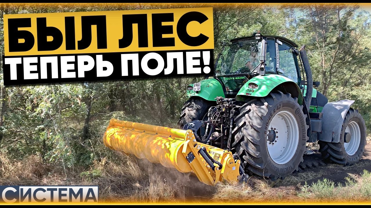 УСТАНОВИЛИ ЛУЧШИЙ РОТОВАТОР НА DEUTZ FAHR // Убираем лес фрезой