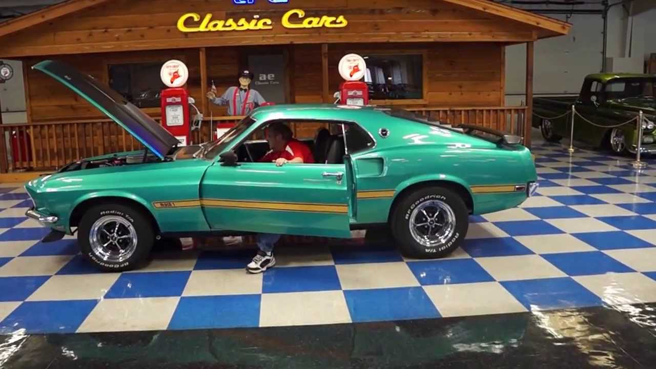 1969 Ford Mustang Mach 1 Silver Jade