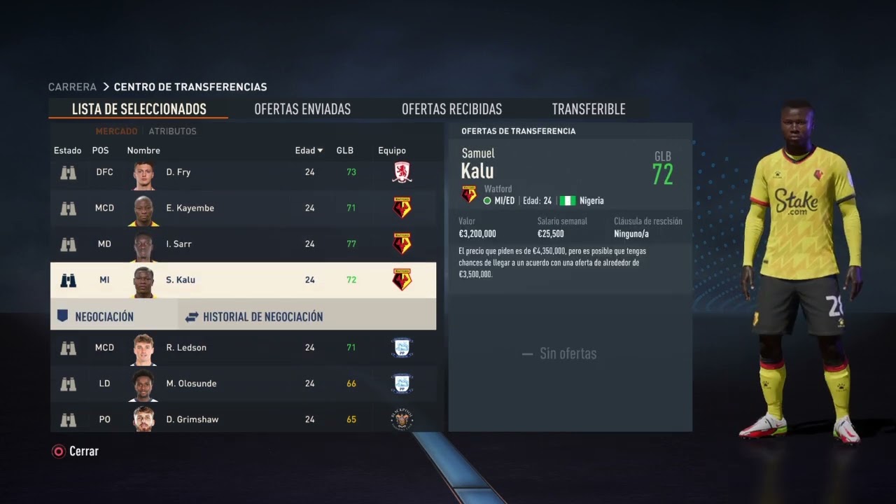 Jugadores con la cara REAL (FIFA 23) Segunda División Inglesa (EFL CHAMPIONSHIP) de 20 a 26 años