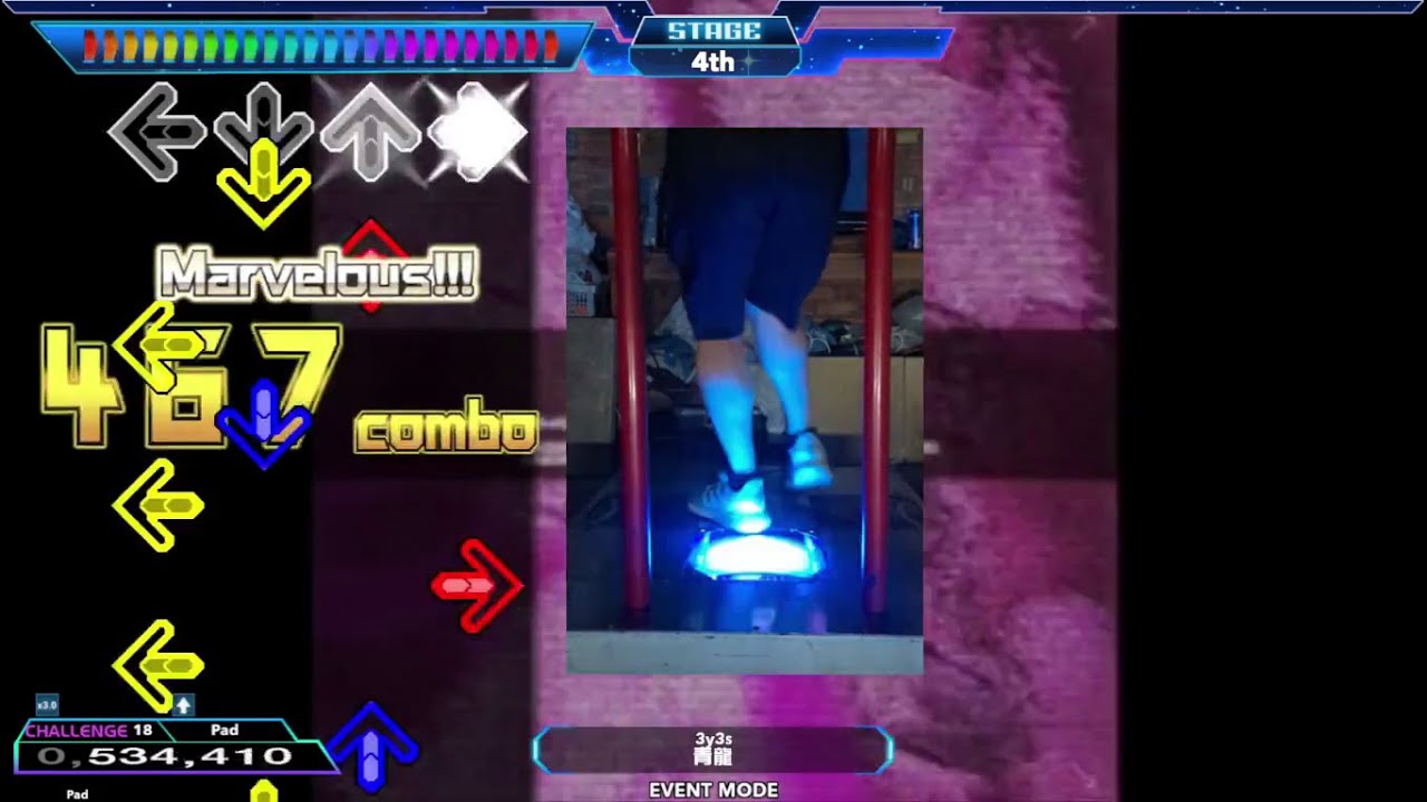 [DDR] 3y3s [Challenge 18] 997,520 AAA + Full Combo