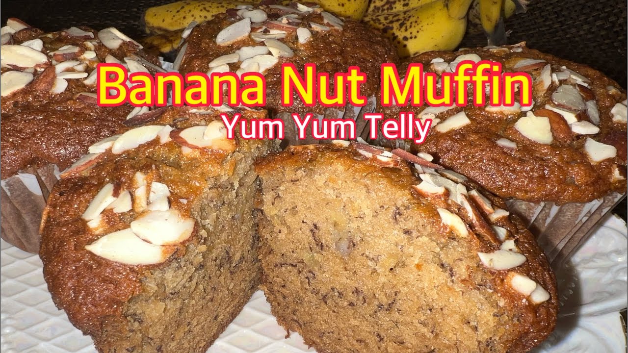 BANANA NUT MUFFIN “ worlds most delicious “ easy to make #118