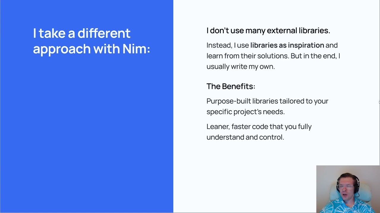 Andre von Houck: Libraries Libraries Libraries (NimConf 2024)