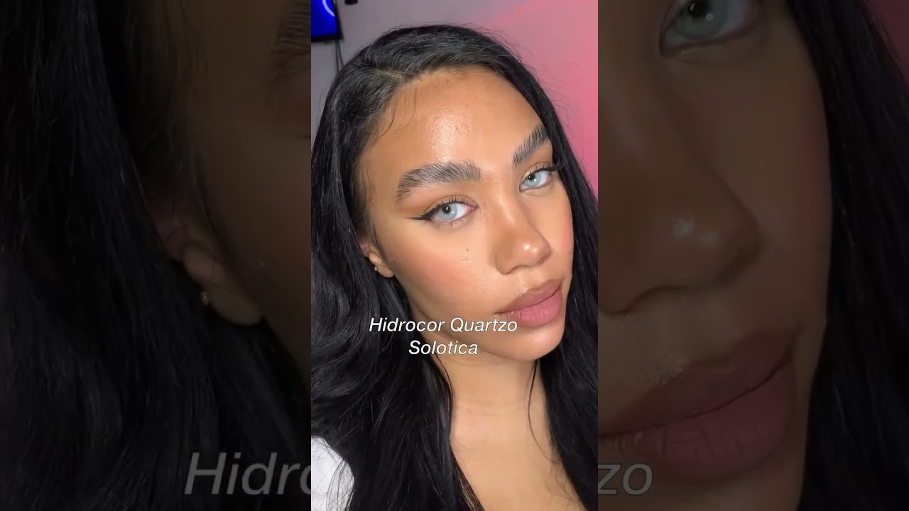 Solotica Hidrocor Quartzo - Best Blue Gray Color Contacts - Light Colored Lenses for Dark Eyes