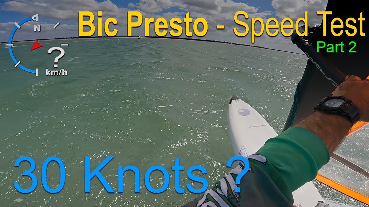 Windsurfing Burrum Heads - How fast is a 30 year old Windsurfer - Part 2 - Bic Presto