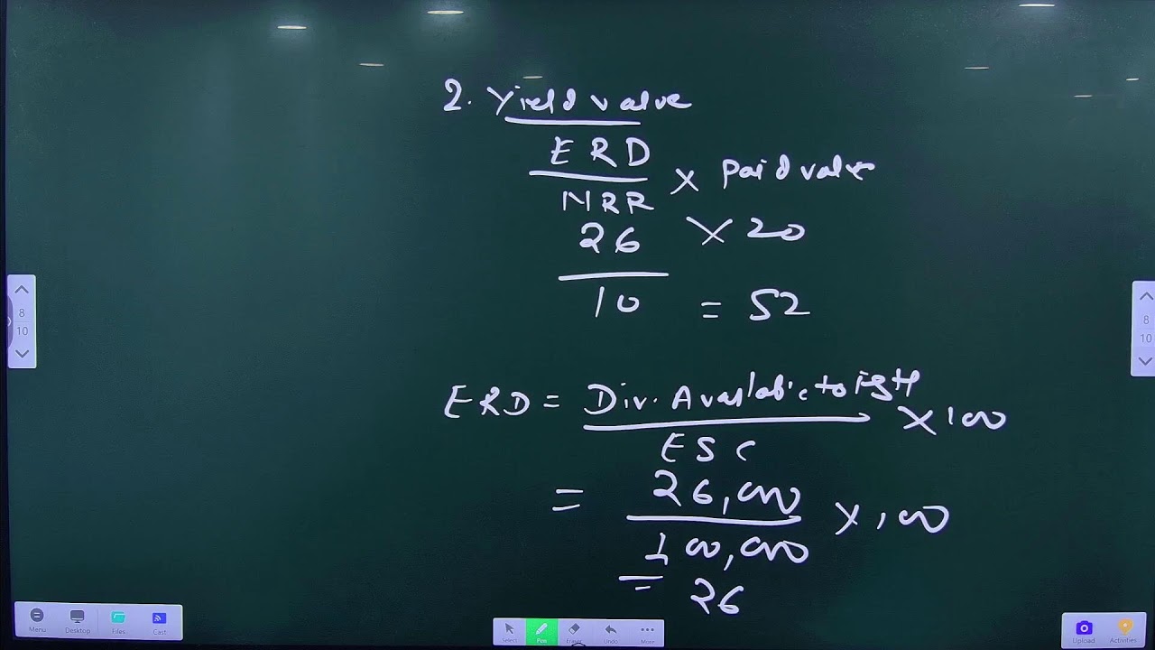 VALUATION OF SHARES  FIRST CLASS