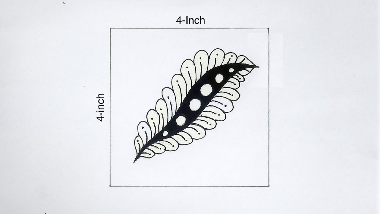 leaf pattern drawing | Zen Leaf Pattern | Simple Motif Design Idea