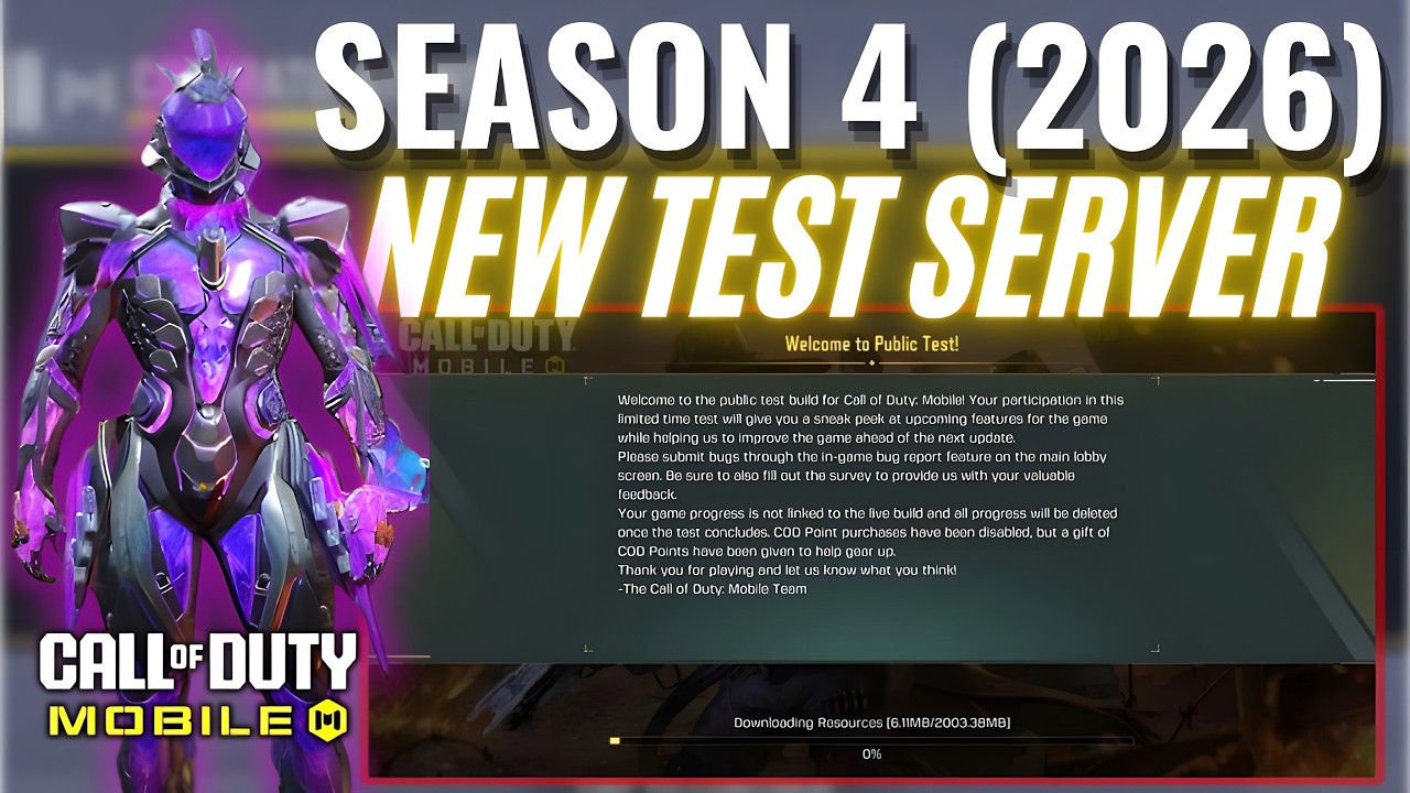 Season 4 Test Server Cod Mobile 2026 | Codm Test Server 2026 | Global & CN Version + Link!