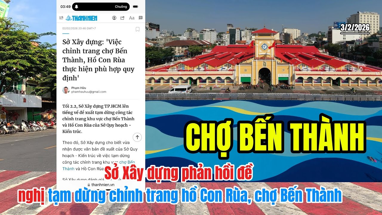 Sở Xây dựng phản hồi đề nghị tạm dừng chỉnh trang hồ Con Rùa, chợ Bến Thành- Đâu Đó Sai Gon