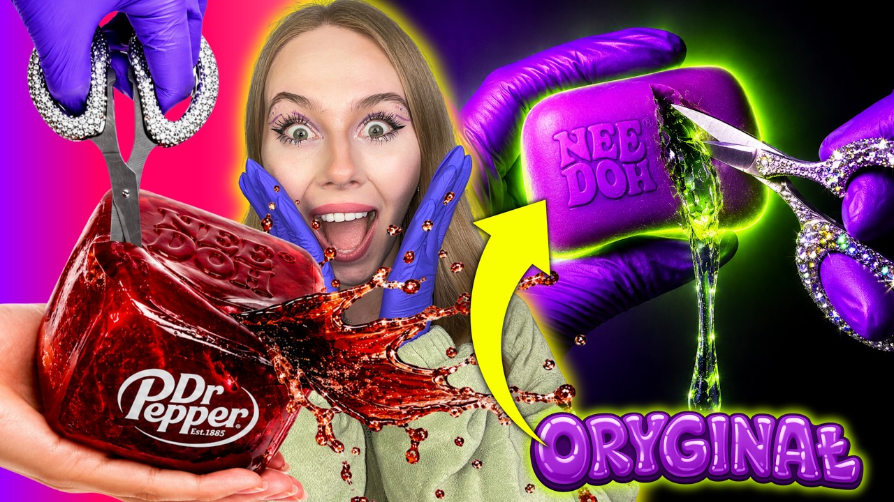Rozcinam ORYGINALNE NEEDOH vs PODR&Oacute;BKA 🫟✂️ | Robię SLIME | Oryginał vs Podr&oacute;bka | Pattje