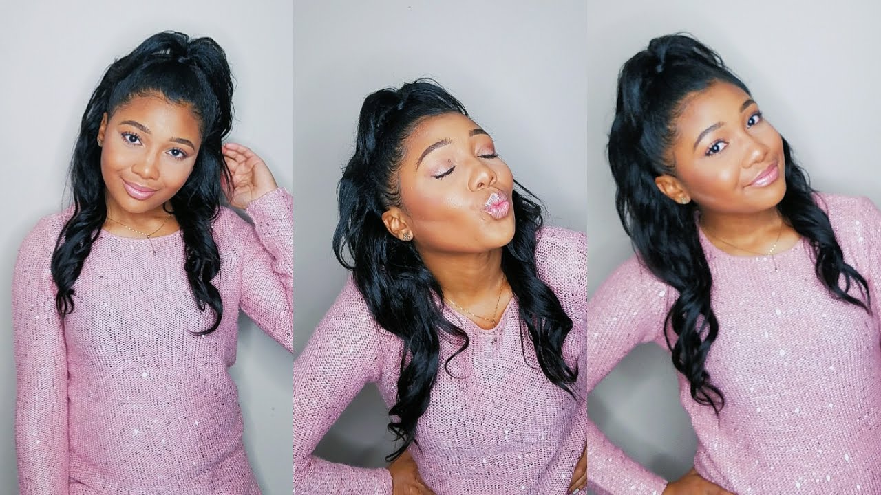 Half Up Half Down Hairstyle w/ Clip-Ins || Short Relaxed Hair