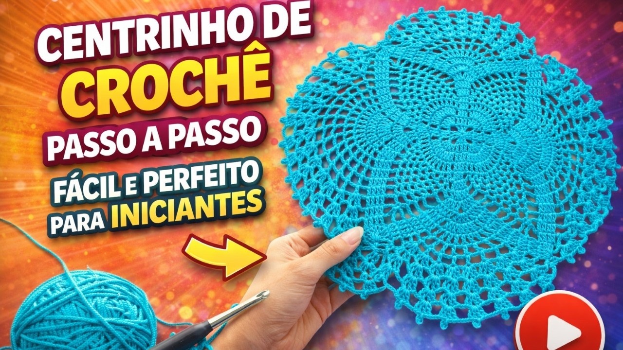 CENTRO DE MESA EM CROCHÊ PASSO A PASSO| MODELO FÁCIL E ELEGANTE 