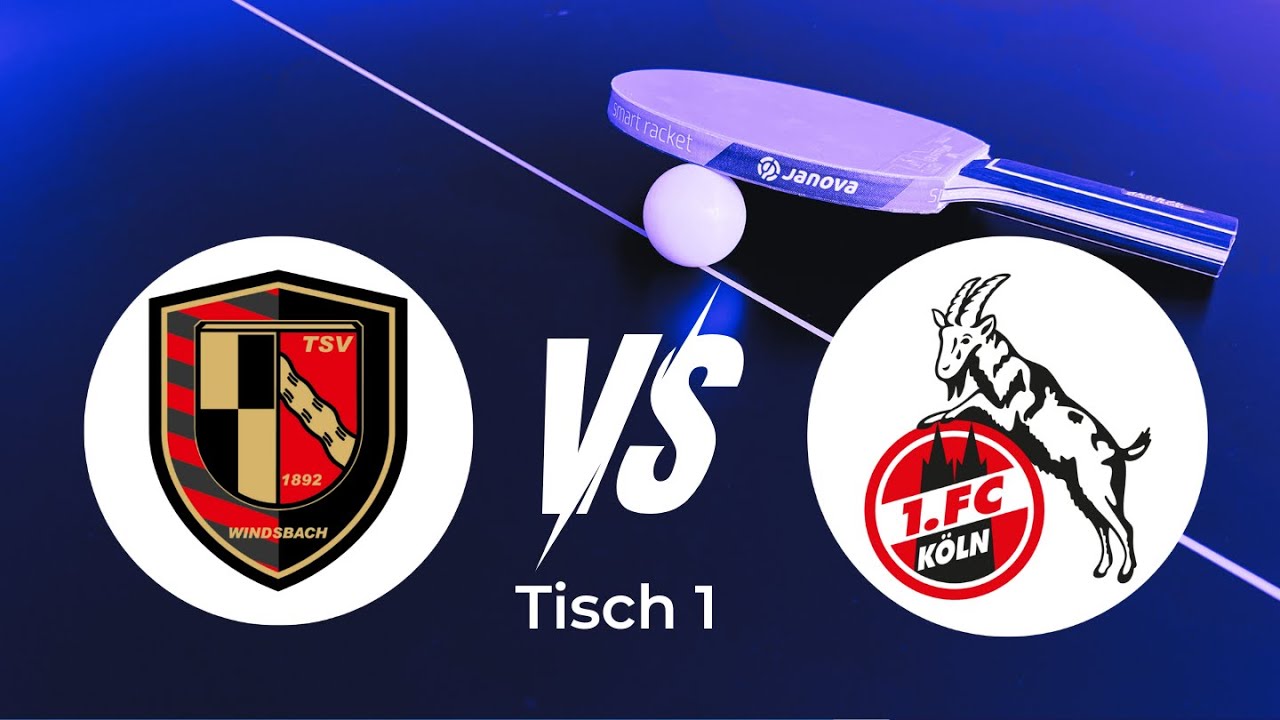 TSV Windsbach vs. 1.FC Köln | 2.Bundesliga Tischtennis Tisch 1