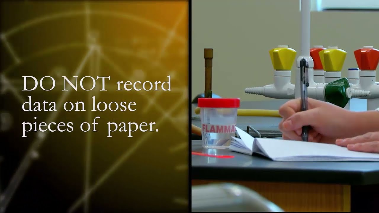 How to keep a lab notebook