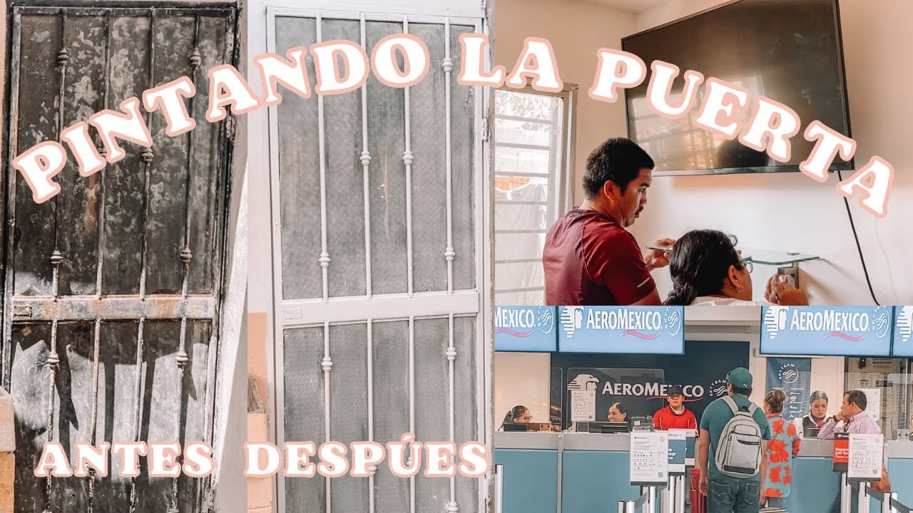 PINTANDO LA PUERTA Y MOVIMOS LA TV DE LUGAR! SE FUE MI ESPOSO😔