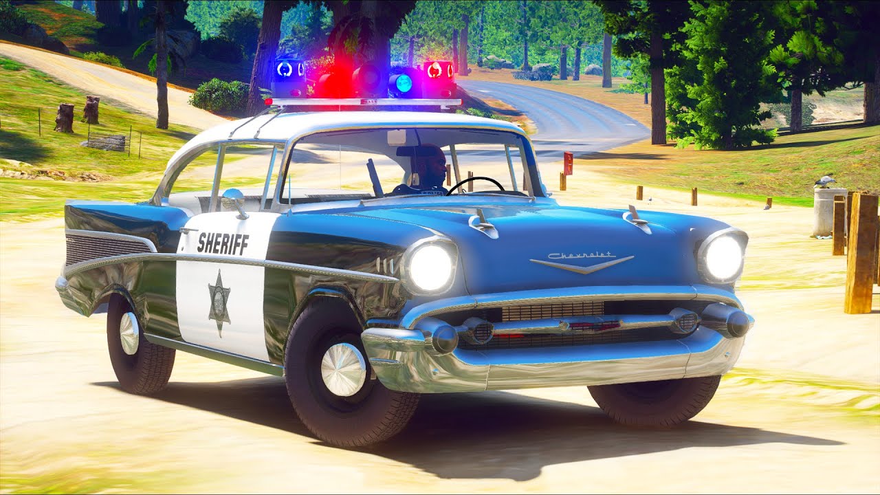 Retro Chevrolet Bel Air Sheriff Patrol in GTA 5!! (Police Mod)