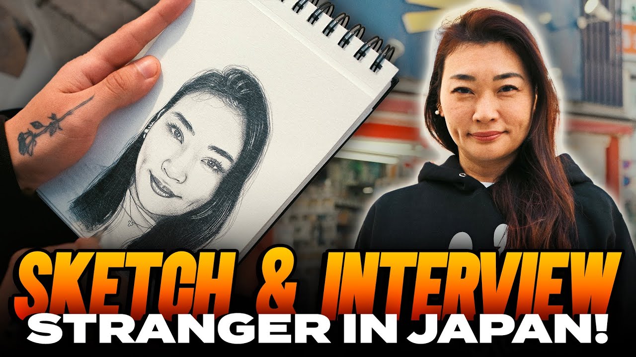 Drawing and interviewing a stranger in Tokyo, Japan!