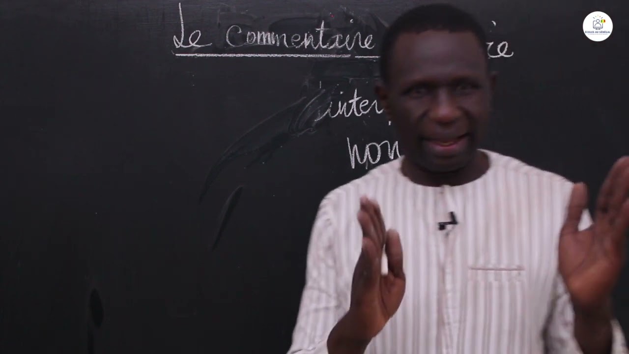 Cours - Première - Français : Le commentaire littéraire / M. Ba