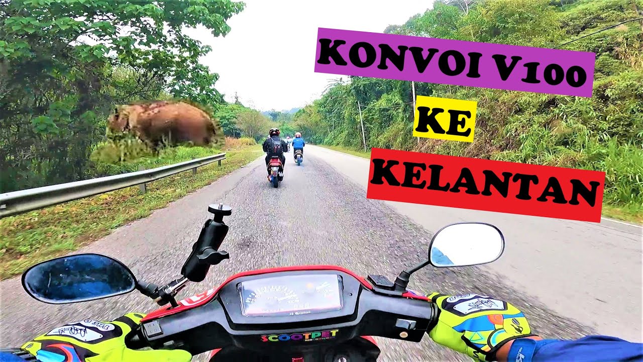 Part 1 Ride Santai | Konvoi Suzuki V100 Kampung Gajah ke Kelantan | Shooting insta360x2 and Hero9