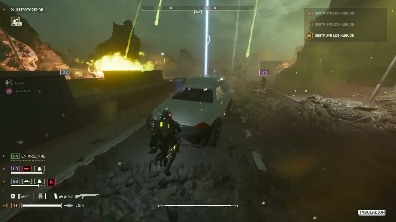 HELLDIVERS 2 Iambeowulf/ Blackbear level 9 vs Bug/ mission destruir huevos