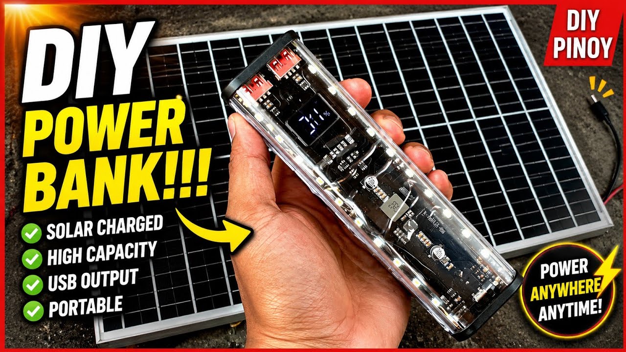 SOLAR CHARGING LEGIT POWERBANK - DIY 20000MAH