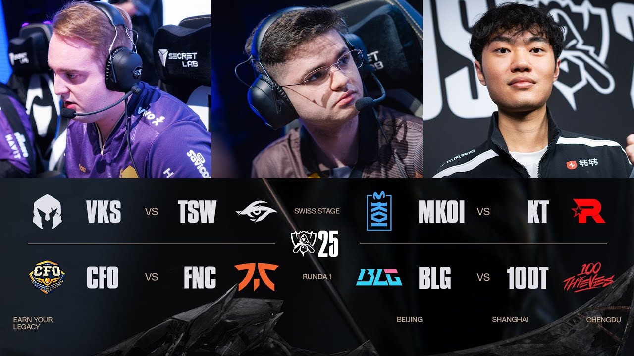VKS vs TSW | CFO vs FNATIC | MKOI vs KT ROLSTER | BLG vs 100 THIEVES - WORLDS 2025 SWISS STAGE