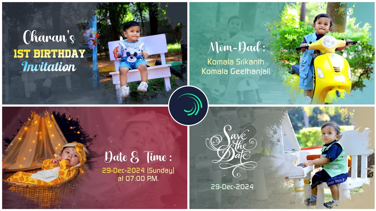 1st Birthday Invitation Video Editing in 2025 || Alight Motion Birthday Invitation Video Editing