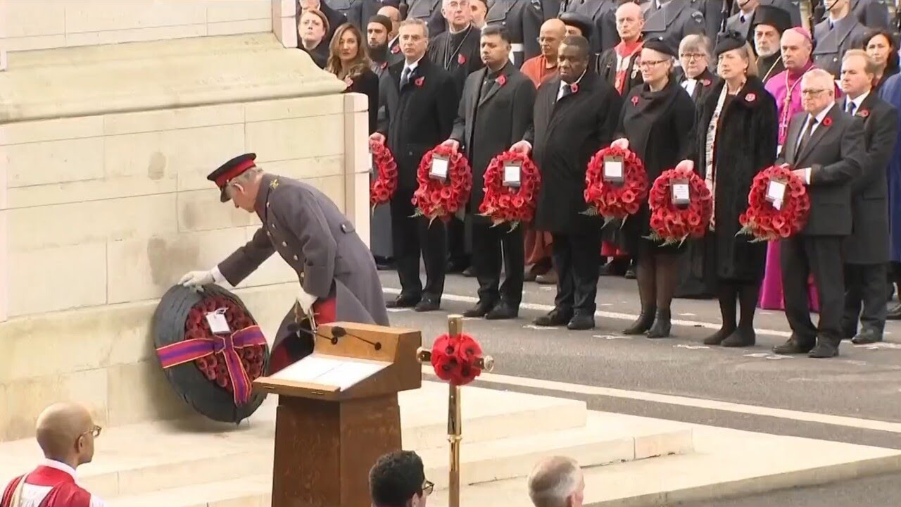 King Charles leads Remembrance Day service