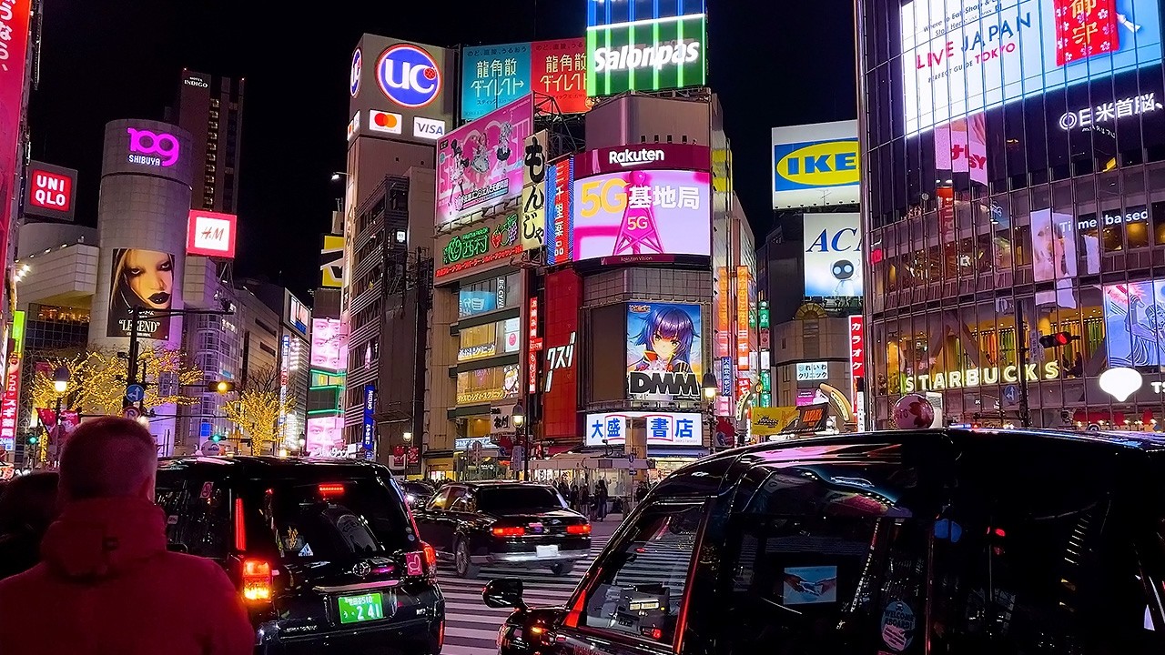 Shibuya Chaos 2026: Киберпанк-атмосфера Токио | Ночная прогулка в формате 4K