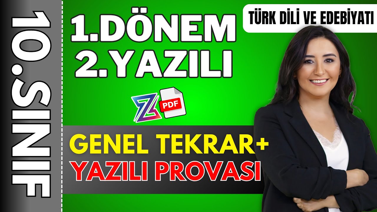 10.sınıf edebiyat 1.dönem 2.yazılı | Genel tekrar + Yazılı provası
