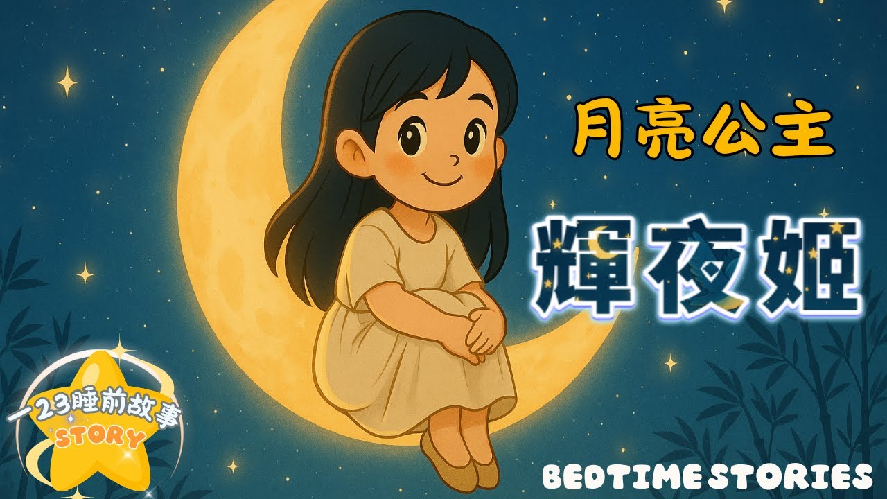 【中秋必聽】輝夜姬的傳說，日本經典《竹取物語》改編！輝夜姬：從月亮來的女孩｜童話繪本｜一23睡前故事
