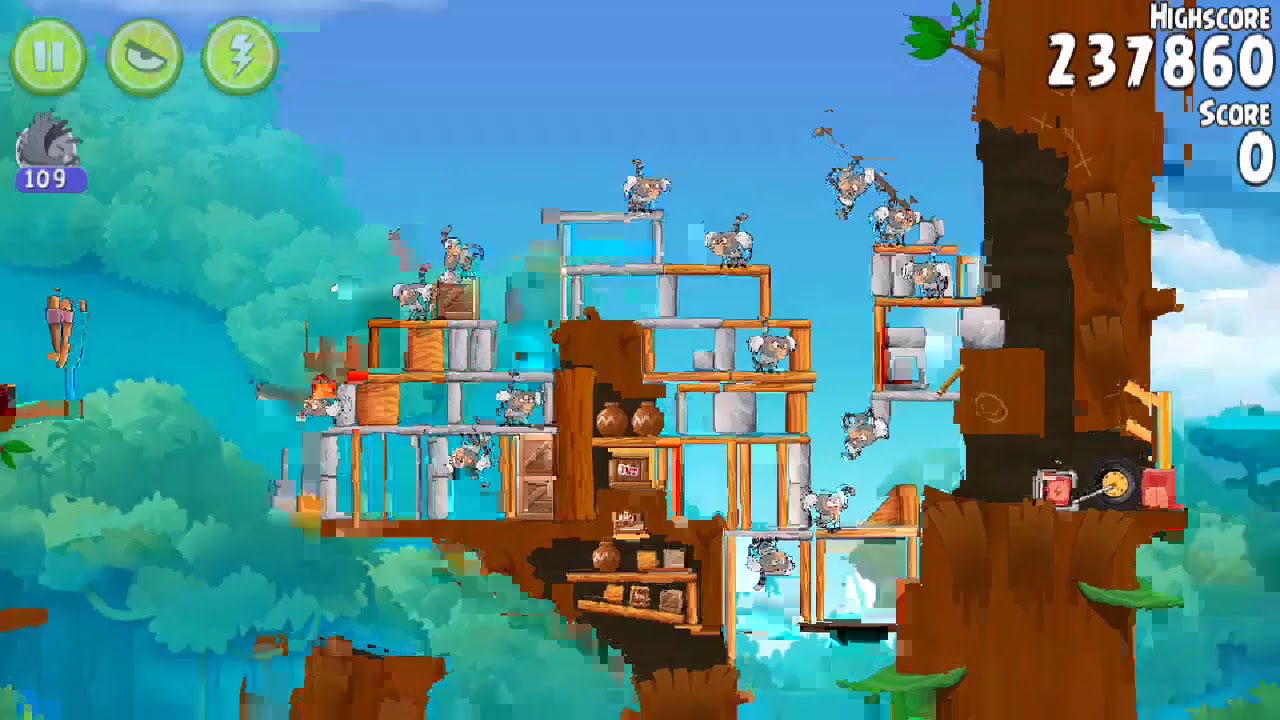 Angry Birds Rio Timber tumble All levels (Mighty Eagle Any%)