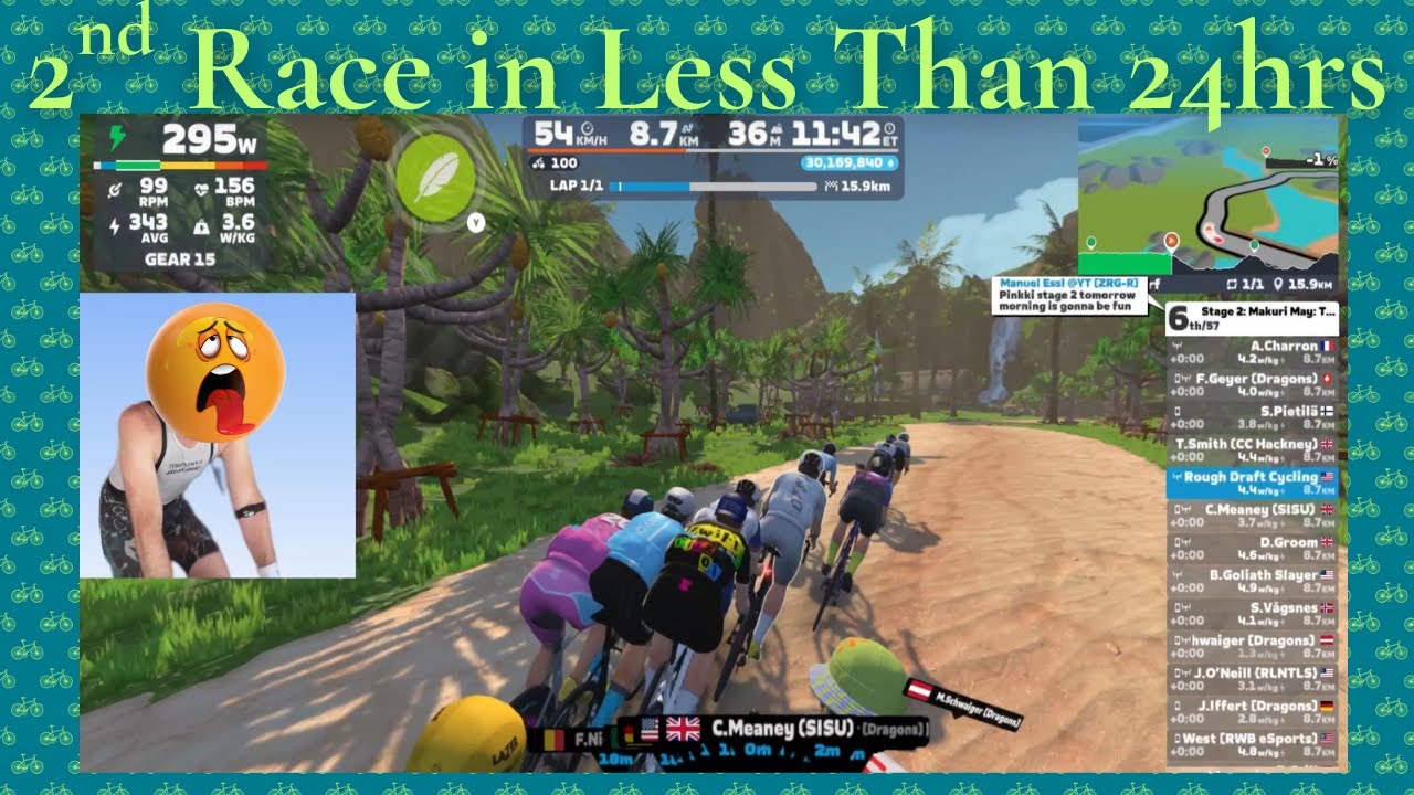 2nd Zwift Race in Less than 24hrs?! Stage 2 Makuri May Turf N Surf 25km Advanced 650-1000
