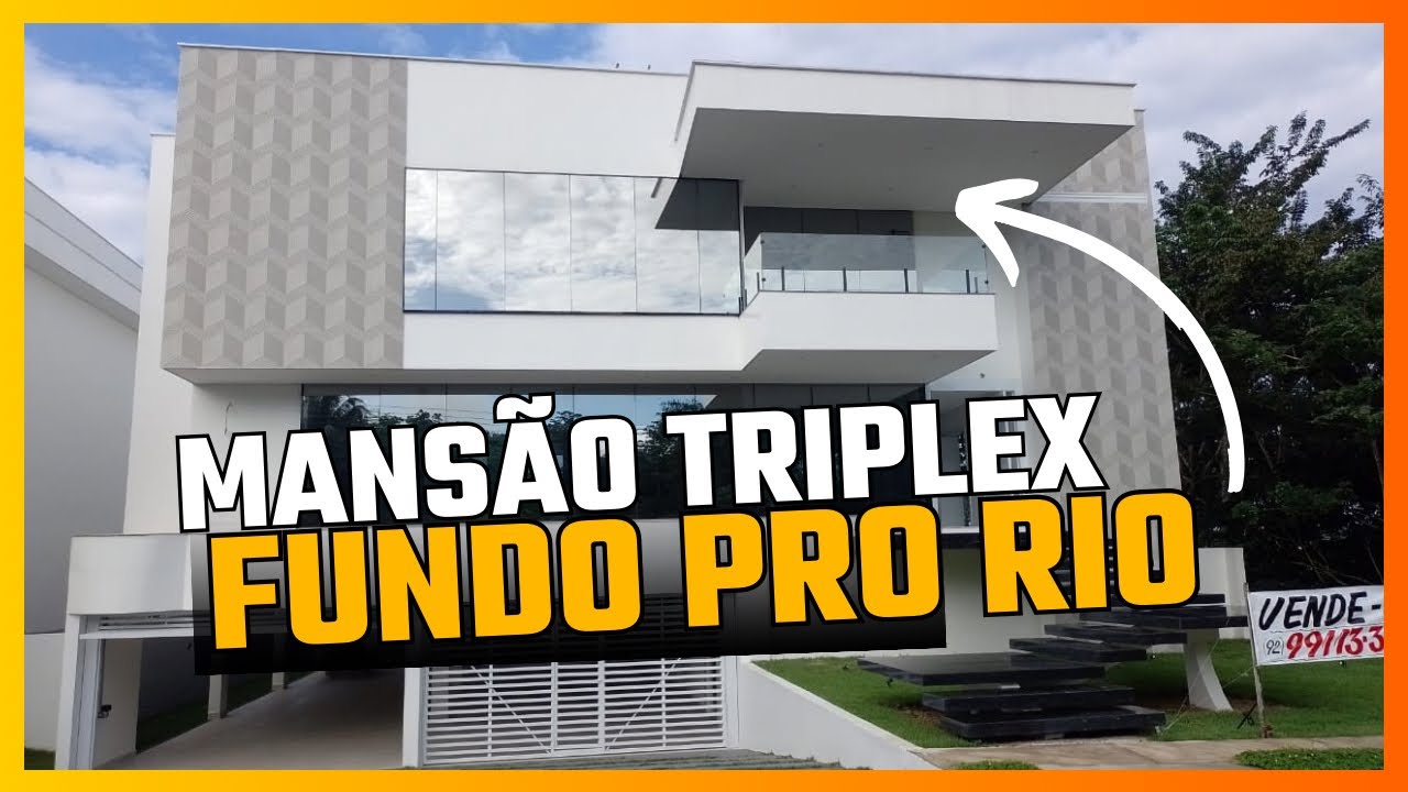 LINDA MANSÃO COM FUNDO PRO RIO E ELEVADOR NO CONDOMÍNIO MARINA RIO BELLO DE R$7.5 MILHÕES