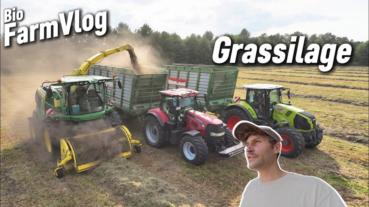 Teilweise erster Schnitt.. Wir Häckseln unser Gras - mit LohnerCam - /Vlog 198