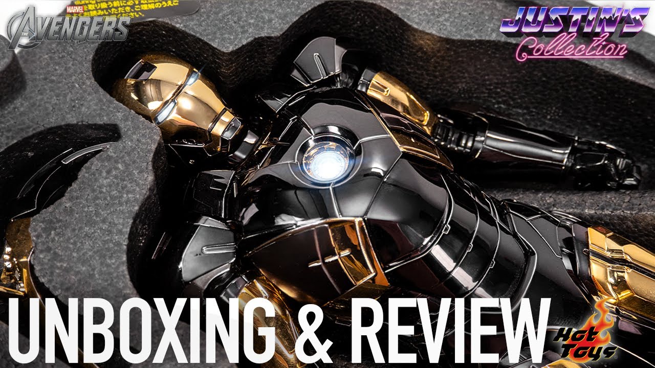 Распаковка и обзор фигурки Iron Man Black and Gold Mark 7 от Hot Toys