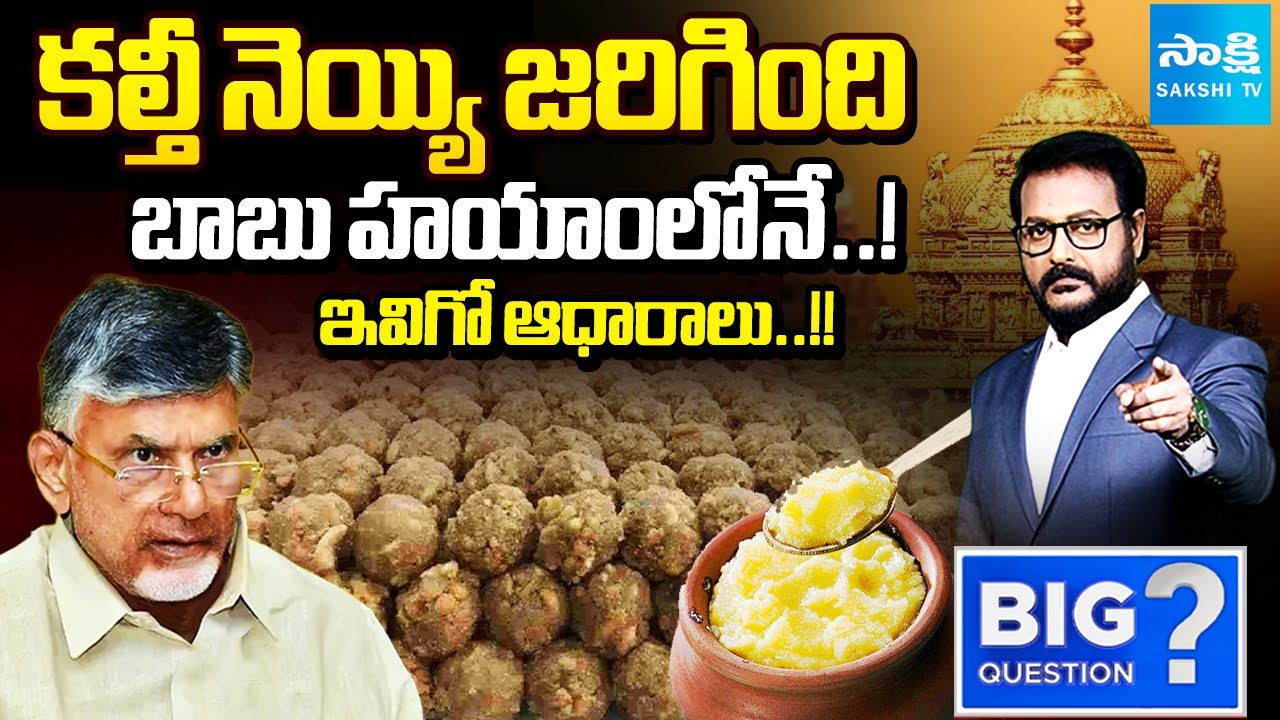 Big Question : Chandrababu Govt Conspiracy EXPOSED | Adulterated Ghee in Tirumala Laddu | Sakshi TV