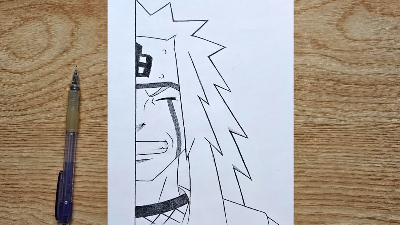 How to draw Jiraya | Jiraya step by step | easy naruto characters drawing tutorial