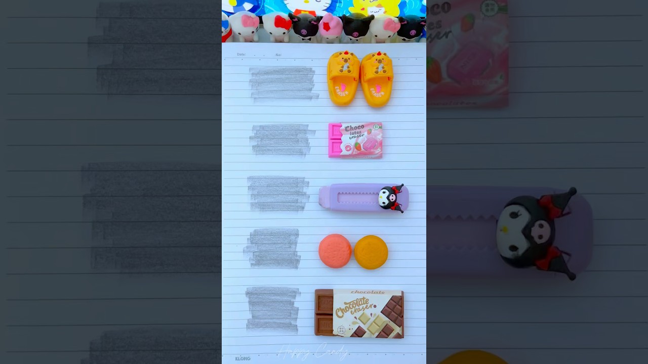 Do you like erasers with different shapes? #happycandy #shorts