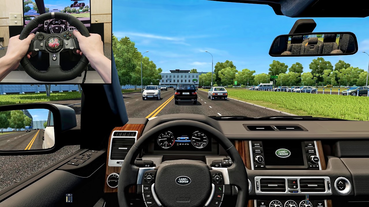 Realistic City Drive | Range Rover Autobiography 2012 - City Car Driving (Steering Wheel)