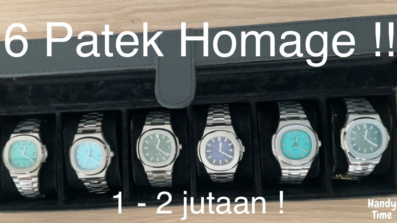 6 Patek Nautilus ! ⭐️ Jam Homage Best ⭐️ 1 - 2 jutaan Terbaik