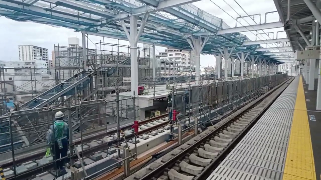 プラットフォームから眺める… 高架化工事の進捗状況【とうきょうスカイツリー駅】～令和6年11月(上旬)