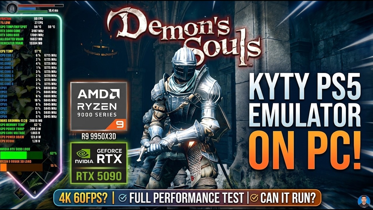 Demon&rsquo;s Souls Remake PS5 на ПК в 4K 60FPS! | Эмулятор Kyty + RTX 5090 и 9950X3D