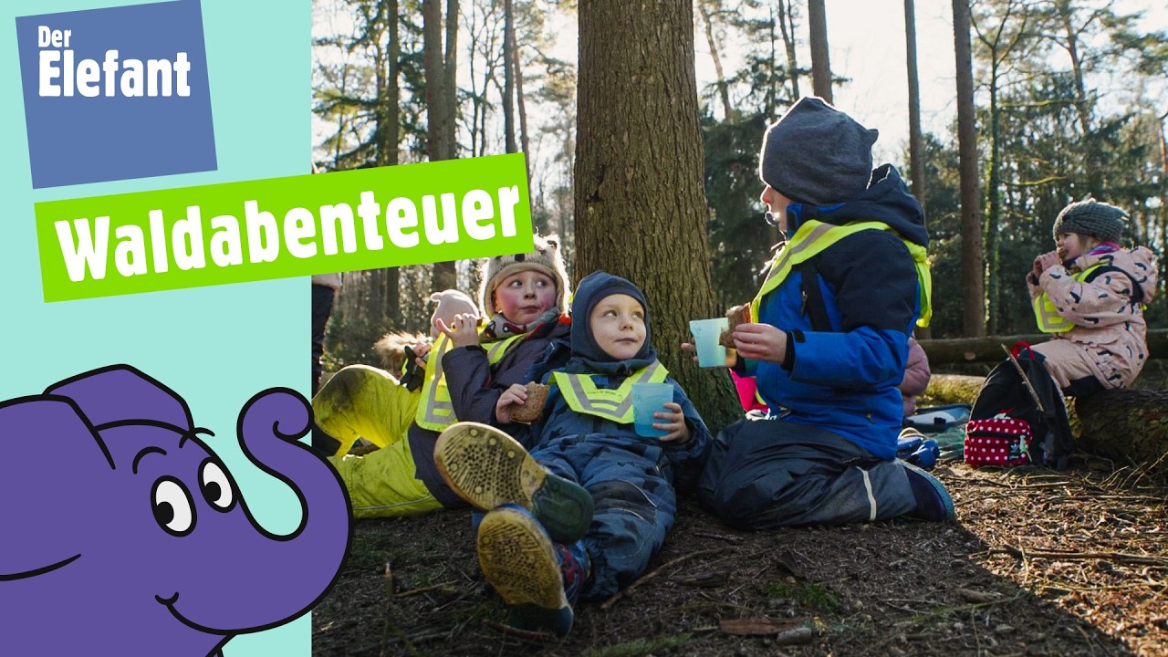 Kita-Ausflug in den Wald - Kinder entdecken Eis & balancieren auf Bäumen | Der Elefant | WDR